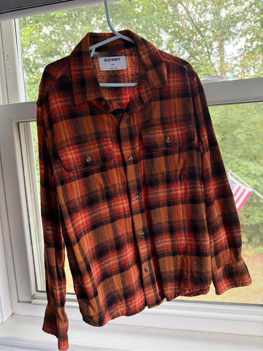 Boys size 8 flannel button down shirt